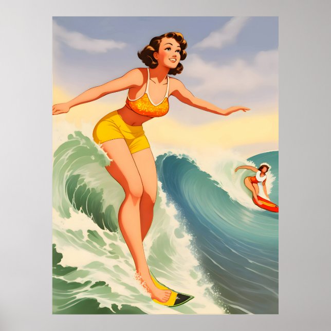 Surfer Girls Poster (Vorne)