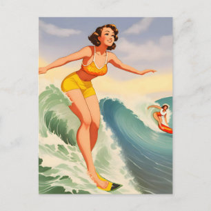 Surfer Girls Postkarte