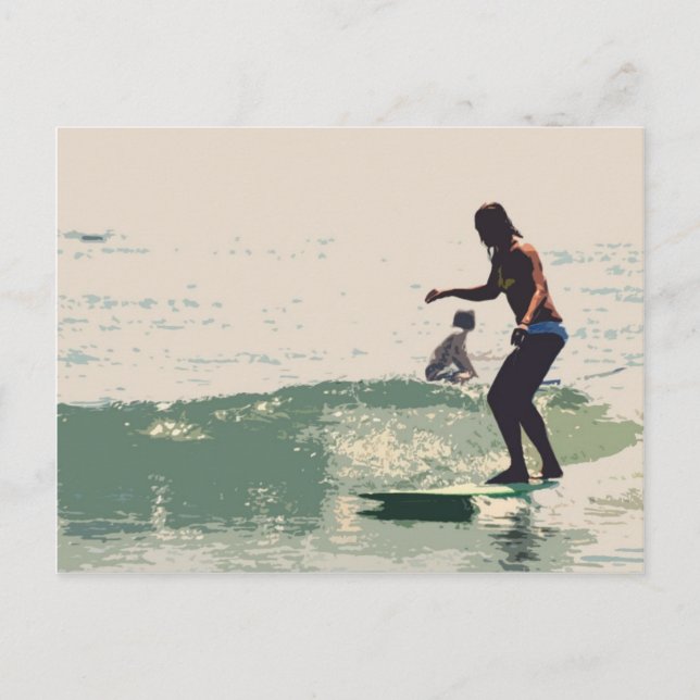 Surfer Girls Rock Postkarte (Vorderseite)