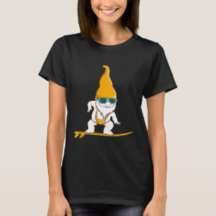 Surfer-Gnom lustiger Gartenzwerg auf Surfbrett Sum T-Shirt
