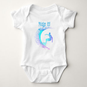 Surfer Graffiti Style Baby Strampler