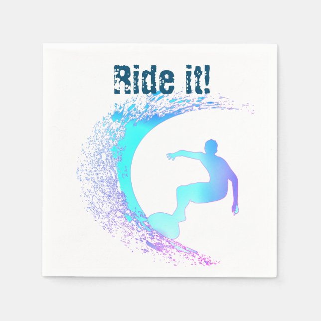 Surfer Graffiti Style Serviette (Vorderseite)