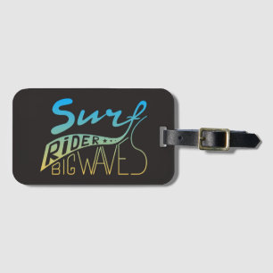 Surfer große Wellen Gepäckanhänger