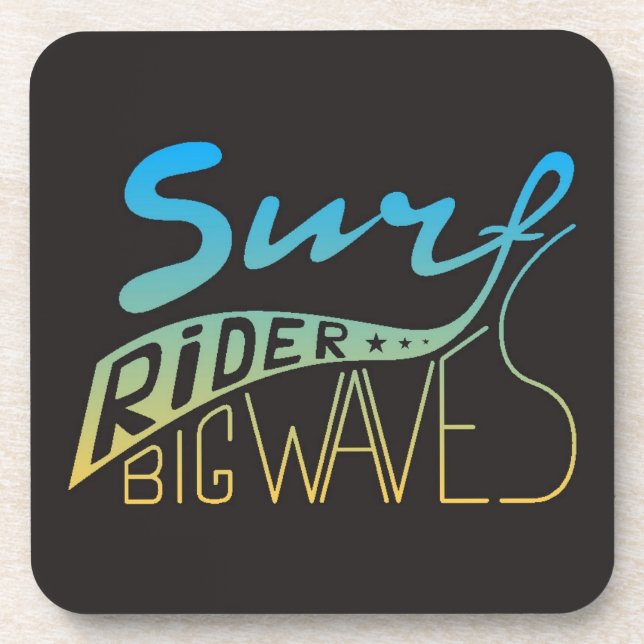 Surfer große Wellen Getränkeuntersetzer (Vorderseite)