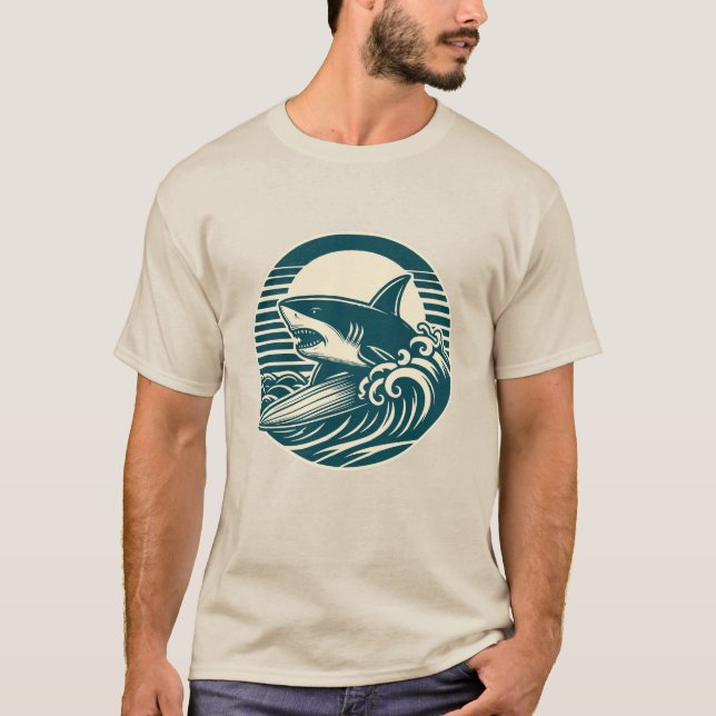 Surfer-Hai T-Shirt (Vorderseite)