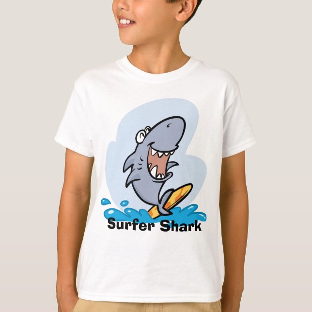 Surfer-Haifisch-T - Shirt (Vorderseite)
