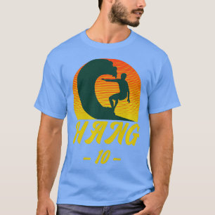 Surfer Hang 10 Surf Design T-Shirt