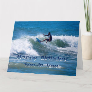 Surfer Happy Birthday Son-in-Law Karte