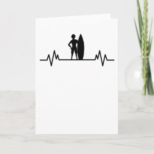 Surfer heartbeat Wellen surfen Welle reiten Gesche Karte