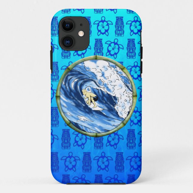 Surfer im Bambuskreis Case-Mate iPhone Hülle (Rückseite)