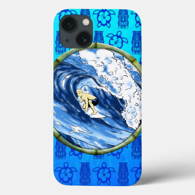 Surfer im Bambuskreis Case-Mate iPhone Hülle (Rückseite)
