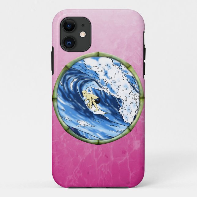Surfer im Bambuskreis Case-Mate iPhone Hülle (Rückseite)