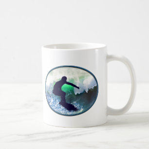 Surfer in der großen Welle Tasse