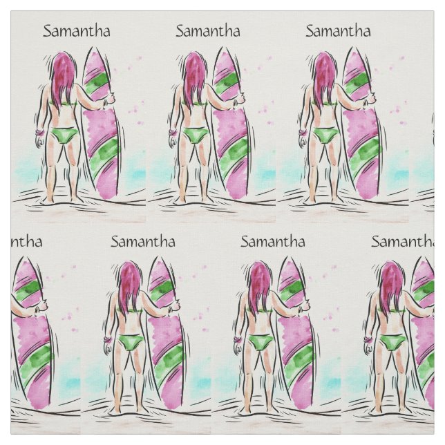 Surfer-individuelle Name Stoff (Muster)