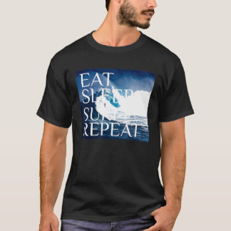 Surfer isst Sleep Surf Wiederholung T-Shirt
