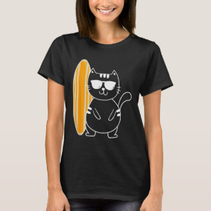 Surfer-Katze - Surfen Surfbrett Strand Ozeanwellen T-Shirt
