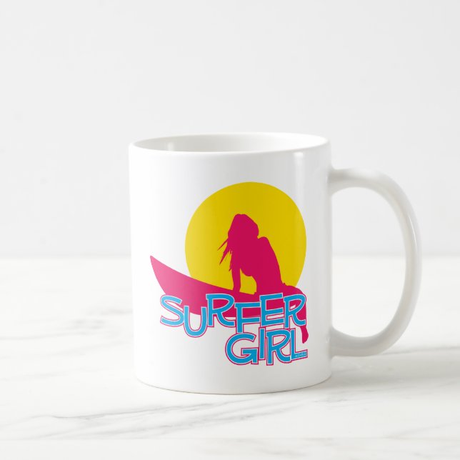 Surfer-Mädchen Kaffeetasse (Rechts)