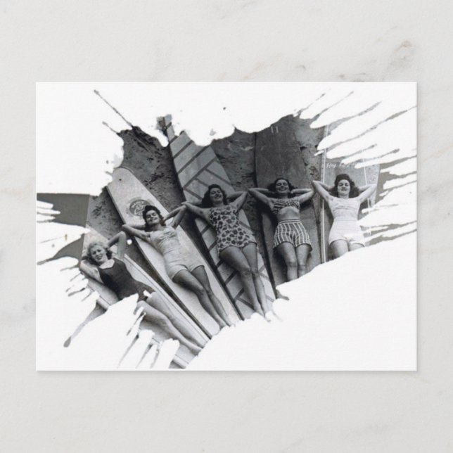 Surfer Mädchen | Postkarte (Vorderseite)