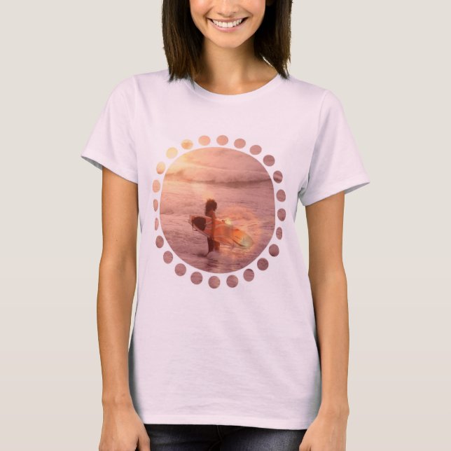 Surfer-Mädchen Sphaghetti Trägershirt T-Shirt (Vorderseite)