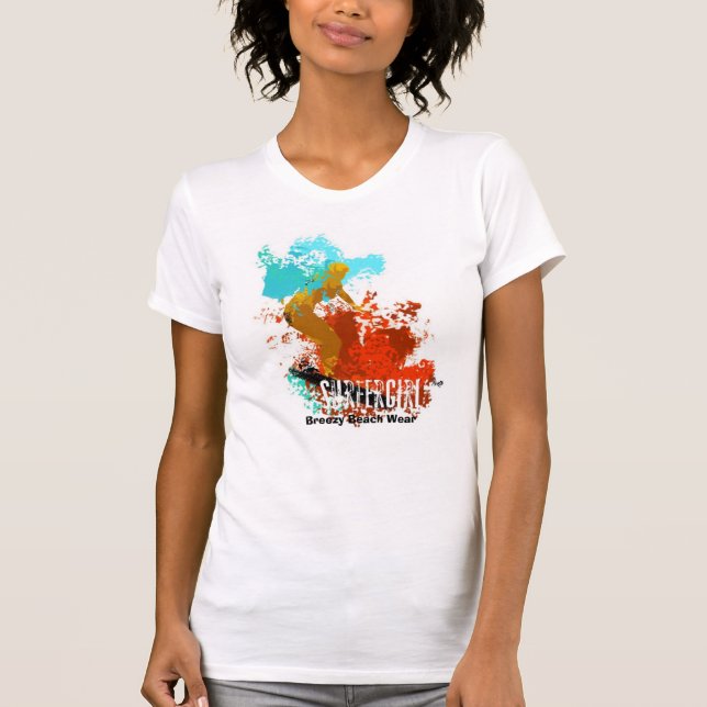 Surfer-Mädchen T-Shirt (Vorderseite)