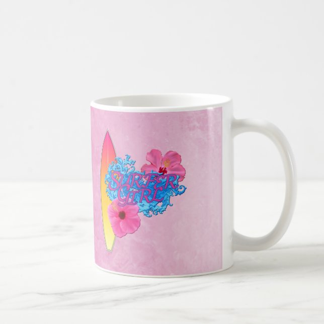 Surfer-Mädchen Tasse (Rechts)