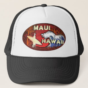 Surfer Mauis Hawaii bewegt künstlerischen Truckerkappe