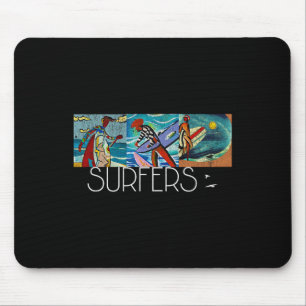 Surfer Mid-Century-Modern-Cubismus-Impressionist S Mousepad