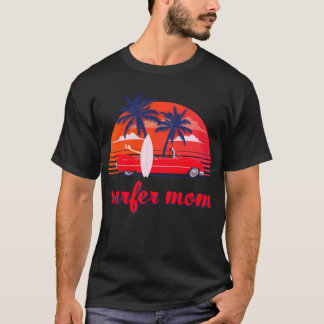 Surfer-Mutter-Auto und Palmen-Freund Freund T-Shirt