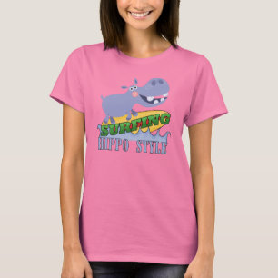 Surfer Nilpferd T-Shirt