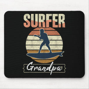 Surfer-Opa Surf Retro-Surfen Großvater Vint Mousepad