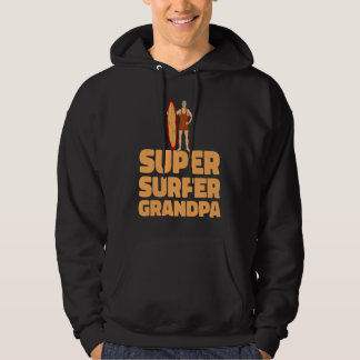 Surfer Opa Wellen Surfbrett Surfen Opa Hoodie
