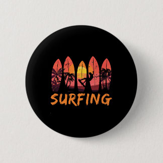 Surfer Ozean Wassersport - Surfboard Wellen Surfen Button