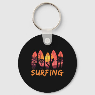 Surfer Ozean Wassersport - Surfboard Wellen Surfen Schlüsselanhänger