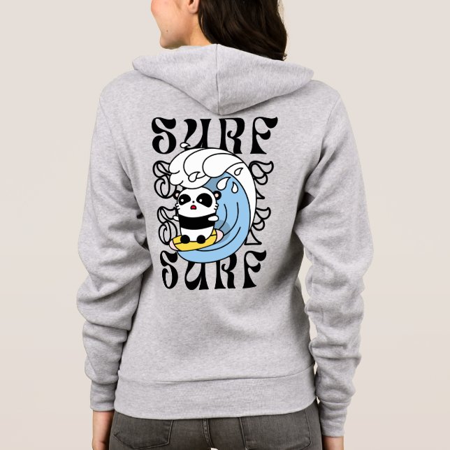 Surfer Panda Hoodie (Rückseite)