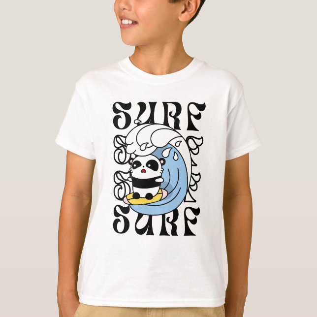 Surfer Panda T-Shirt (Vorderseite)
