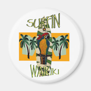 Surfer Papagei Magnet