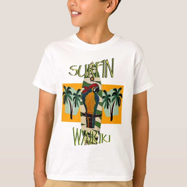 Surfer Parrot T-Shirt (Vorderseite)