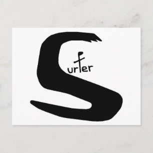 Surfer Postkarte