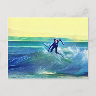 Surfer Postkarte