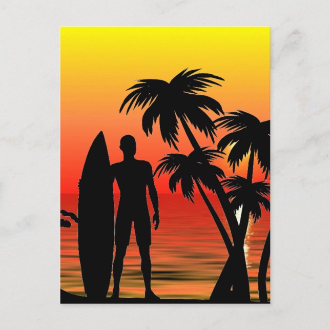 Surfer Postkarte (Vorderseite)