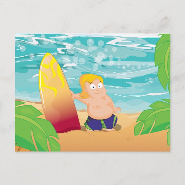 Surfer Postkarte (Vorderseite)