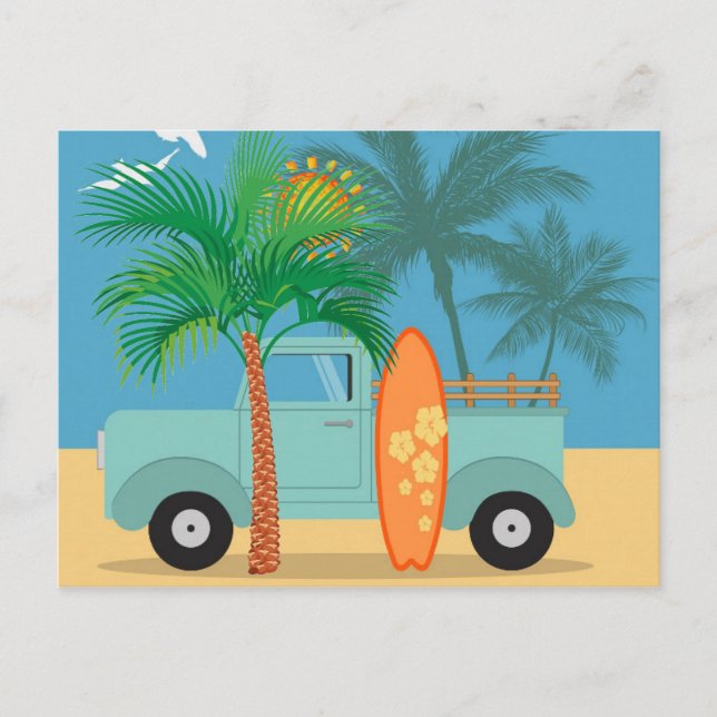 Surfer-Postkarte Postkarte (Vorderseite)