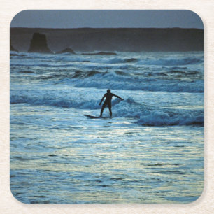 Surfer Rechteckiger Pappuntersetzer