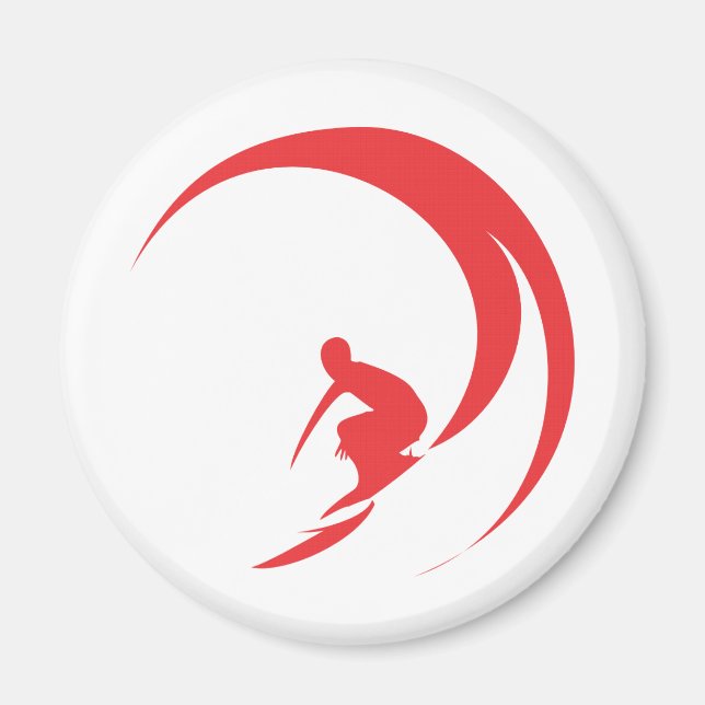 Surfer Red Magnet (Vorne)