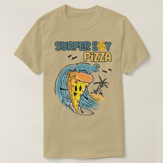 Surfer Retro Pizzaby  T-Shirt (Design vorne)