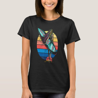 Surfer Retro Sonnenuntergang Surfbrett Surfen 1 T-Shirt