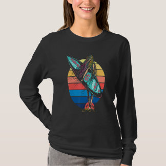 Surfer Retro Sonnenuntergang Surfbrett Surfen 1 T-Shirt