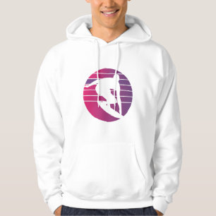 Surfer Retro Surfing Sunset Hoodie