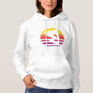Surfer Retro Surfing Sunset Hoodie