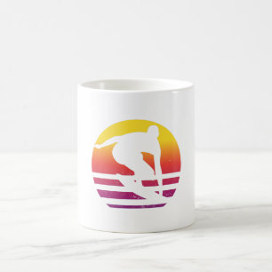 Surfer Retro Surfing Sunset Kaffeetasse